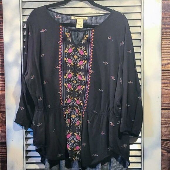 American Rag 2X Floral Blouse - Picture 8 of 12